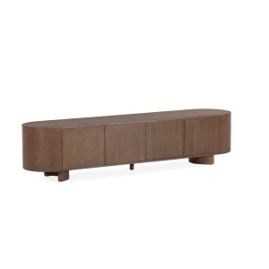Comoda TV maro din lemn 220 cm Oak Thai Natura