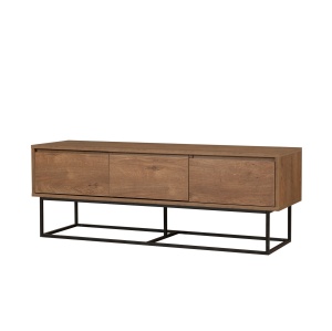 Comoda TV maro/neagra 140 cm Milo The Home Collection
