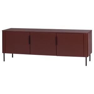 Comoda TV rosu burgund din lemn 154 cm Gunnar Woood