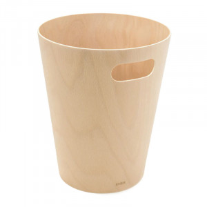 Cos de gunoi maro din lemn 7,5 L Woodrow Natural Umbra