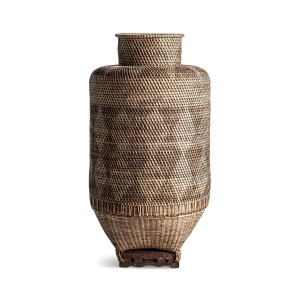 Cos de rufe maro din ratan 40x80 cm Kalid Vical Home
