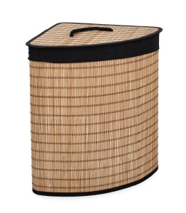 Cos de rufe maro/negru din bambus Sintia Angular Bizzotto
