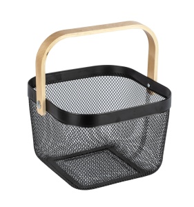 Cos din metal negru Bambusa Wenko