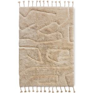 Covor crem din fibre naturale 140x200 cm Somar HKliving