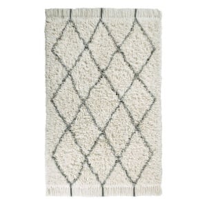 Covor pentru copii crem/gri carbune din fibre naturale 140x200 cm Berber Soul Lorena Canals