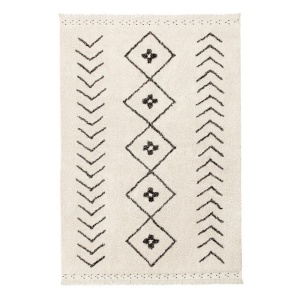 Covor pentru copii crem/negru din bumbac 120x170 cm Berber Lorena Canals