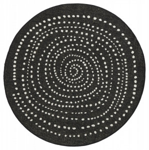 Covor rotund negru Twin Bali Northrugs (diverse dimensiuni)
