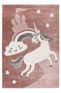Covor roz din fibre sintetice Happy Unicorn Lalee (diverse dimensiuni)