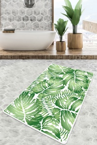 Covoras de baie multicolor din fibre sintetice 70x120 cm Pied The Home Collection