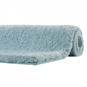 Covoras pentru baie albastru din fibre sintetice 80x160 cm Mauro Aquanova