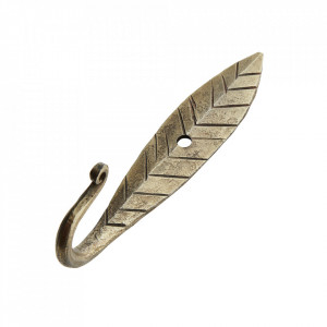 Cuier auriu din metal Leaf Madam Stoltz