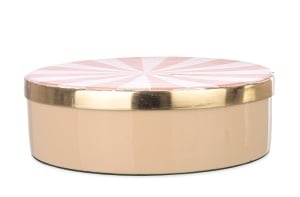 Cutie cu capac roz/aurie din metal Donya Big Bizzotto
