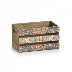 Cutie multicolora din lemn si placaj Mosaic Zeller