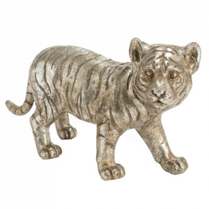 Decoratiune argintie din polirasina 18 cm Baby Tiger Amadeus