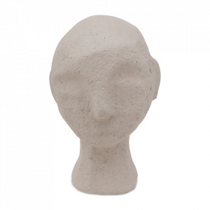 Decoratiune bej nisipiu din ecomix 20 cm Sculpture Head Vtwonen