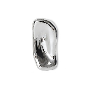 Decoratiune de perete argintie din sticla 12x18 cm Sculpture HKliving