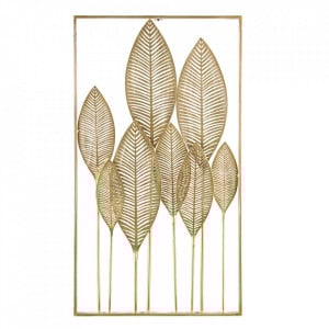 Decoratiune de perete aurie din metal 52x95 cm Adhira Bizzotto