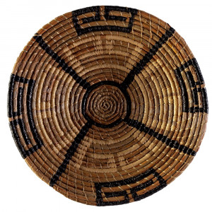 Decoratiune de perete maro/negru din fibre naturale 60 cm Aslei Thai Natura
