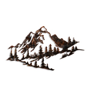 Decoratiune de perete multicolora din metal 40x70 cm Mountain - 2 The Home Collection