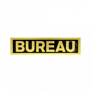 Decoratiune de perete neagra/aurie din metal Bureau Vintage Zangra