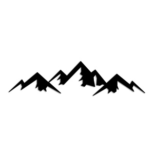 Decoratiune de perete neagra din metal 14x54 cm Mountain - 7 The Home Collection