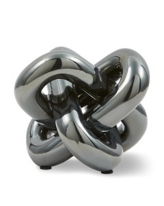 Decoratiune gri inchis din ceramica 19 cm Moving Chain Pols Potten