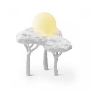 Decoratiune luminoasa alba din ceramica Bosco Seletti