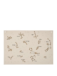 Decoratiune pentru perete crem din bumbac 70x100 cm Constellation Ferm Living