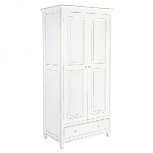 Dulap alb/maro din lemn 190 cm Colette Bizzotto