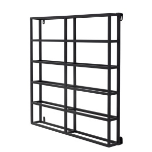 Etajera de perete neagra din metal 67 cm Magne Bloomingville