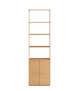 Etajera maro deschis 209 cm Visala Slim Oak Kave Home