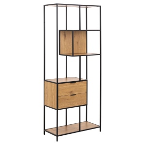 Etajera maro/neagra din metal 185 cm Seaford Avy Quiet Object