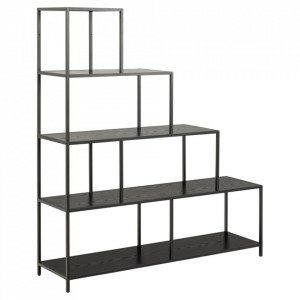 Etajera neagra din metal 150 cm Seaford Button Quiet Object