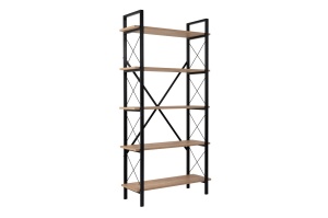 Etajera neagra/maro din metal 180 cm Elysian Art Nordure