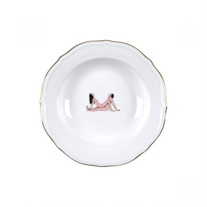 Farfurie adanca alba din ceramica 23 cm Seikantai Seletti