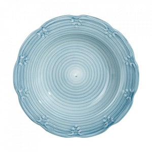 Farfurie adanca albastra din ceramica 23 cm Azul Ixia