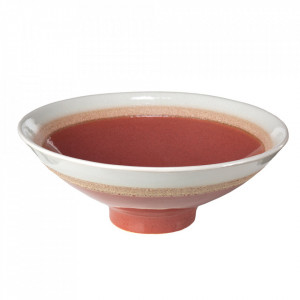 Farfurie adanca rosie din ceramica 34 cm Layers Pols Potten