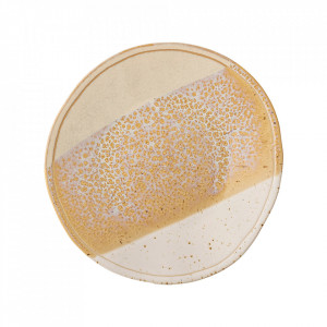 Farfurie intinsa galbena din ceramica 22 cm April Bloomingville