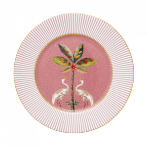 Farfurie pentru desert roz/multicolora din portelan 17 cm La Majorelle Pip Studio