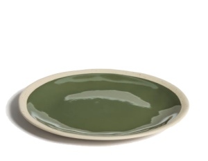 Farfurie pentru desert verde/bej din ceramica 23 cm Nale Kave Home