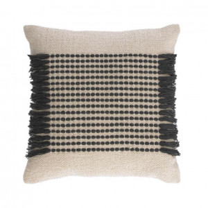 Fata de perna crem/neagra din bumbac 45x45 cm Odelia Kave Home