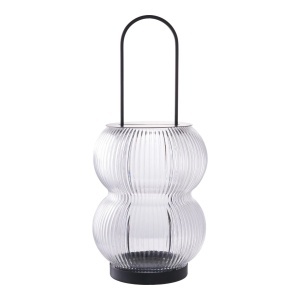 Felinar transparent din sticla 36 cm Lucena House Nordic