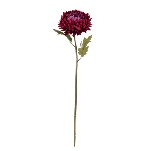 Floare artificiala rosie/verde din fibre sintetice 61 cm Chrysantemum Stem Bloomingville