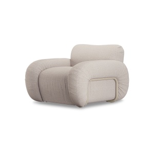 Fotoliu bej din textil Arc Cosy HKliving
