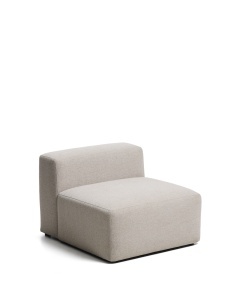 Fotoliu bej din textil Blok Chenille Kave Home