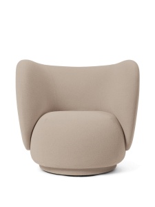 Fotoliu crem din textil Rico Ferm Living