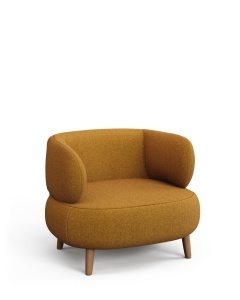 Fotoliu galben mustar din textil Luisa Kave Home