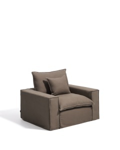 Fotoliu grej din textil Anarela Kave Home