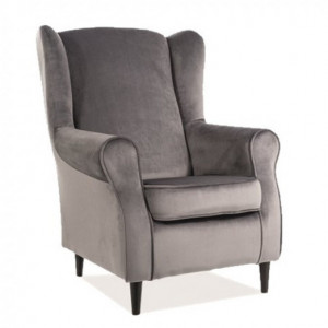 Fotoliu gri din catifea Baron The Home Collection