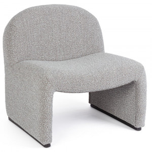 Fotoliu gri din textil Bassilla Bizzotto